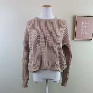 Brandy Melville Women's Knit Sweater 100% Cotton Blush Pink